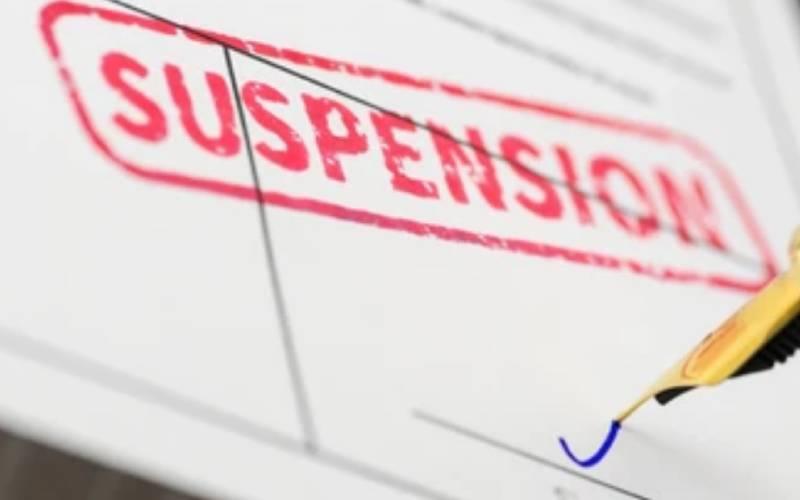 suspended